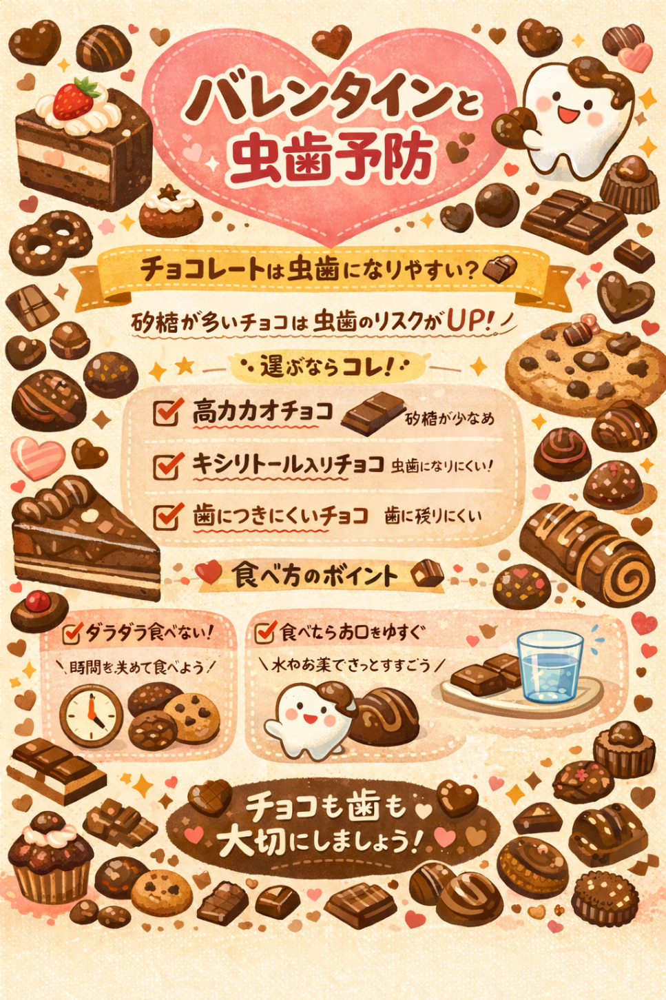【バレンタインチョコ VS 虫歯予防】